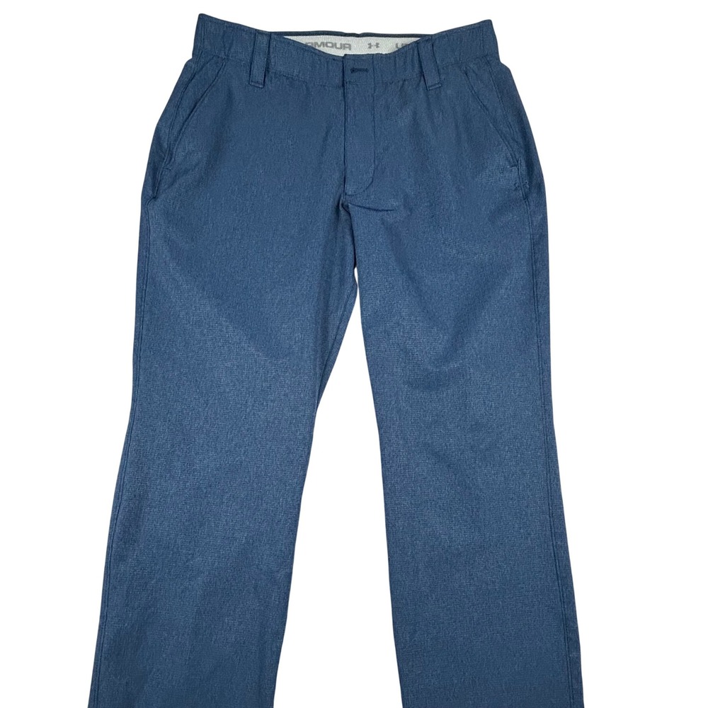 Under Armour Match Play Men Blue Loose Fit Golf Pants 32x30 Textured Performance - Picture 1 of 9